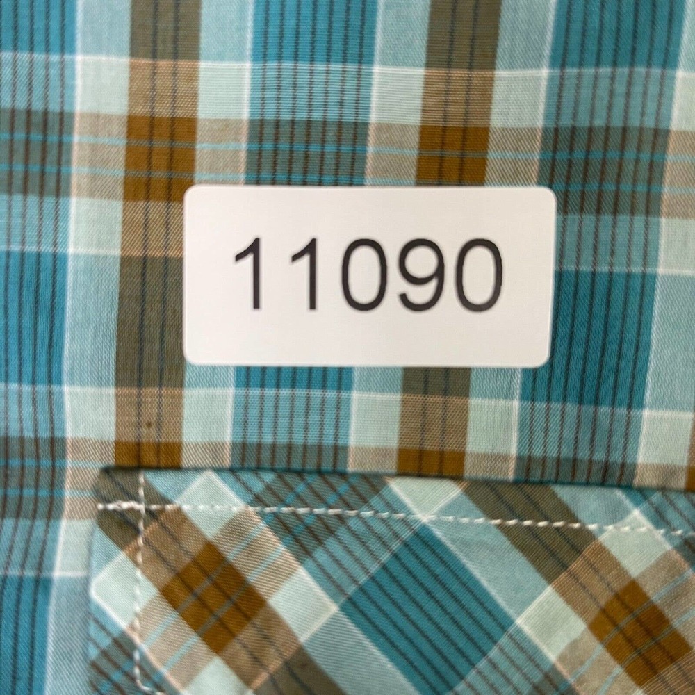 Pendleton Shirt Adult Extra Large Blue/Brown Plaid Long Sleeve Chest Pocket Mens - Picture 10 of 10